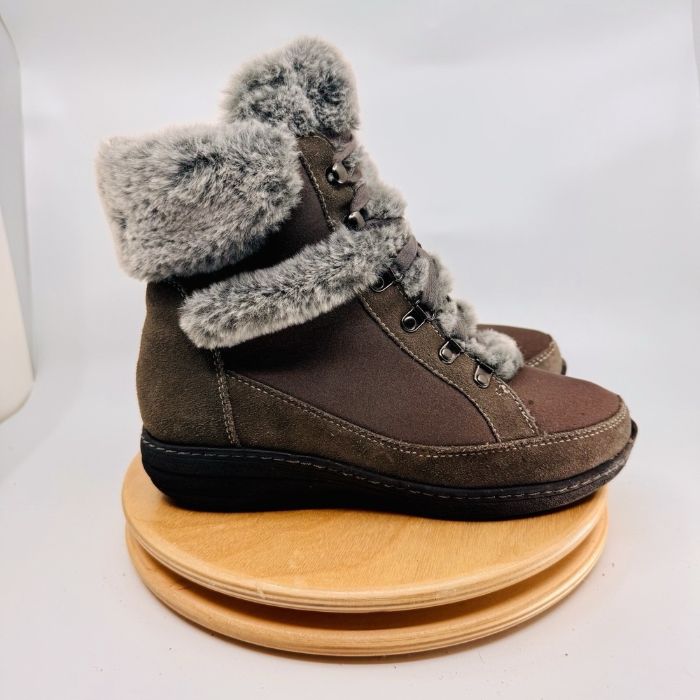 Aetrex Fiona Boots Women's EU 38 US 7.5-8 Gray Winter Comfort Boots - Picture 4 of 8